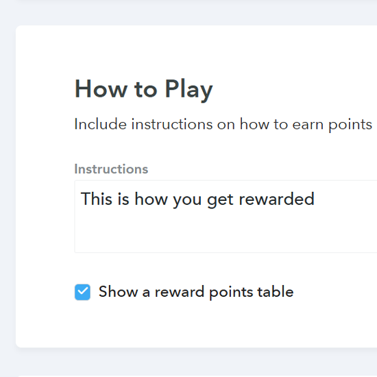 Create Instructions in How to Play