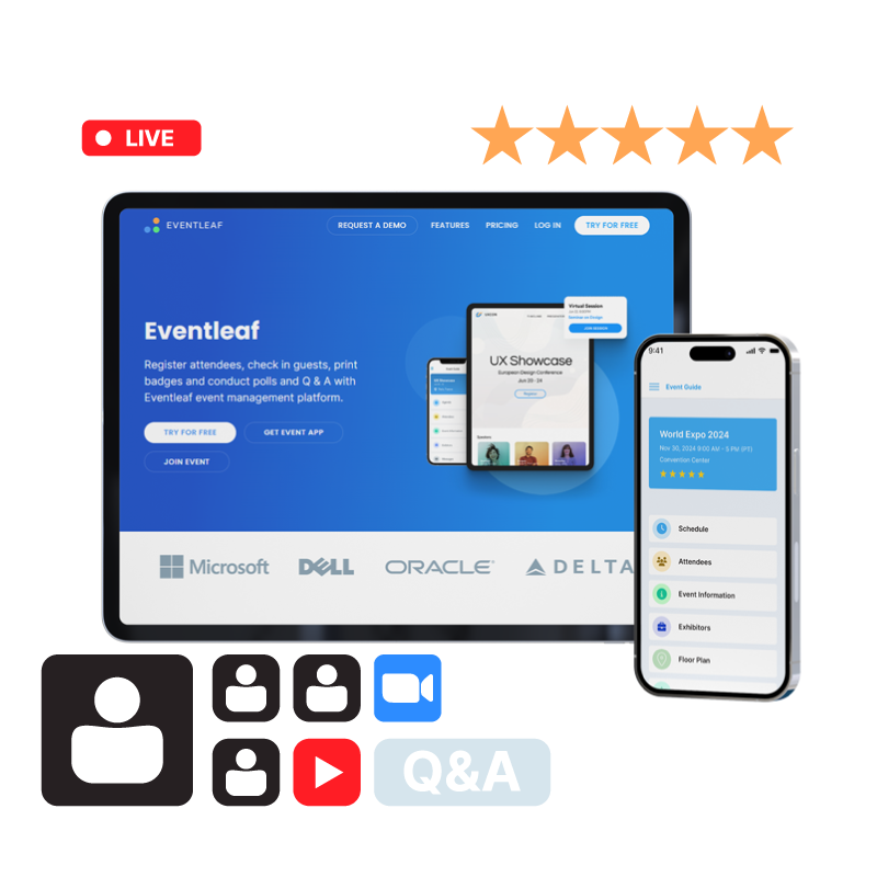 Types of Hybrid and Virtual Events Eventleaf Supports