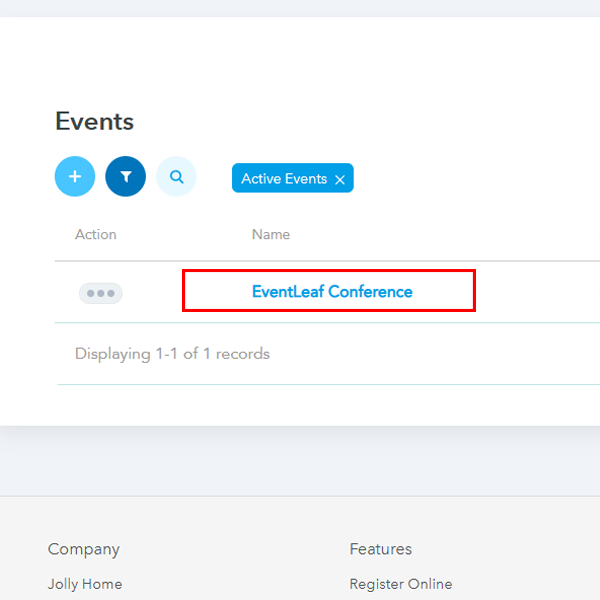 Login to your Eventleaf account and open an existing event