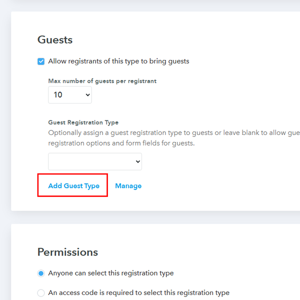 define guest registration types