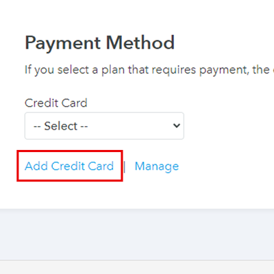 Add Credit Card