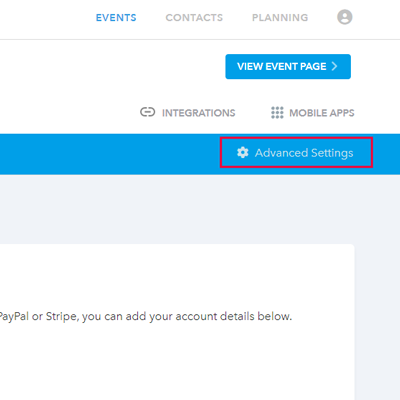 Then click on advanced settings on the right side of the navigation bar